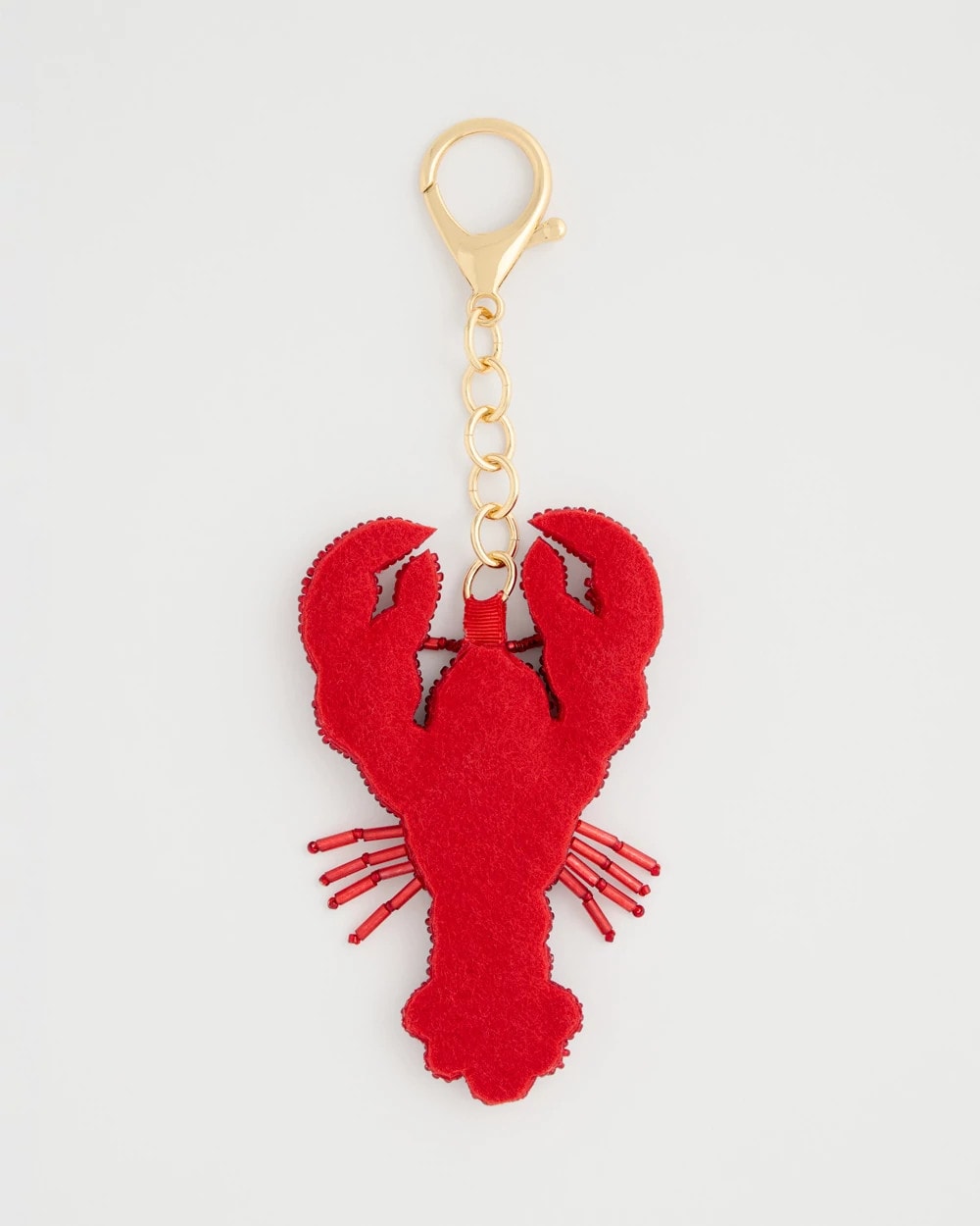 Chico's Discount Red Americana Lobster Bag Charm Key Chain
