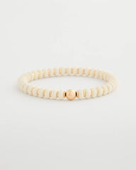 Chico's Outlet White Neutral Round Stretch Bracelet
