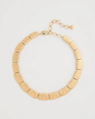 Chico's Sale Gold Crinkle Goldtone Collar Necklace