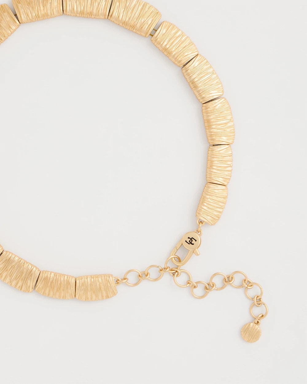 Chico's Sale Gold Crinkle Goldtone Collar Necklace