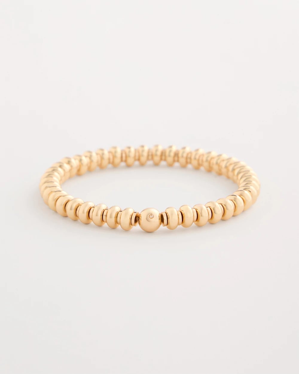 Chico's Online Gold Goldtone Rounded Stretch Bracelet