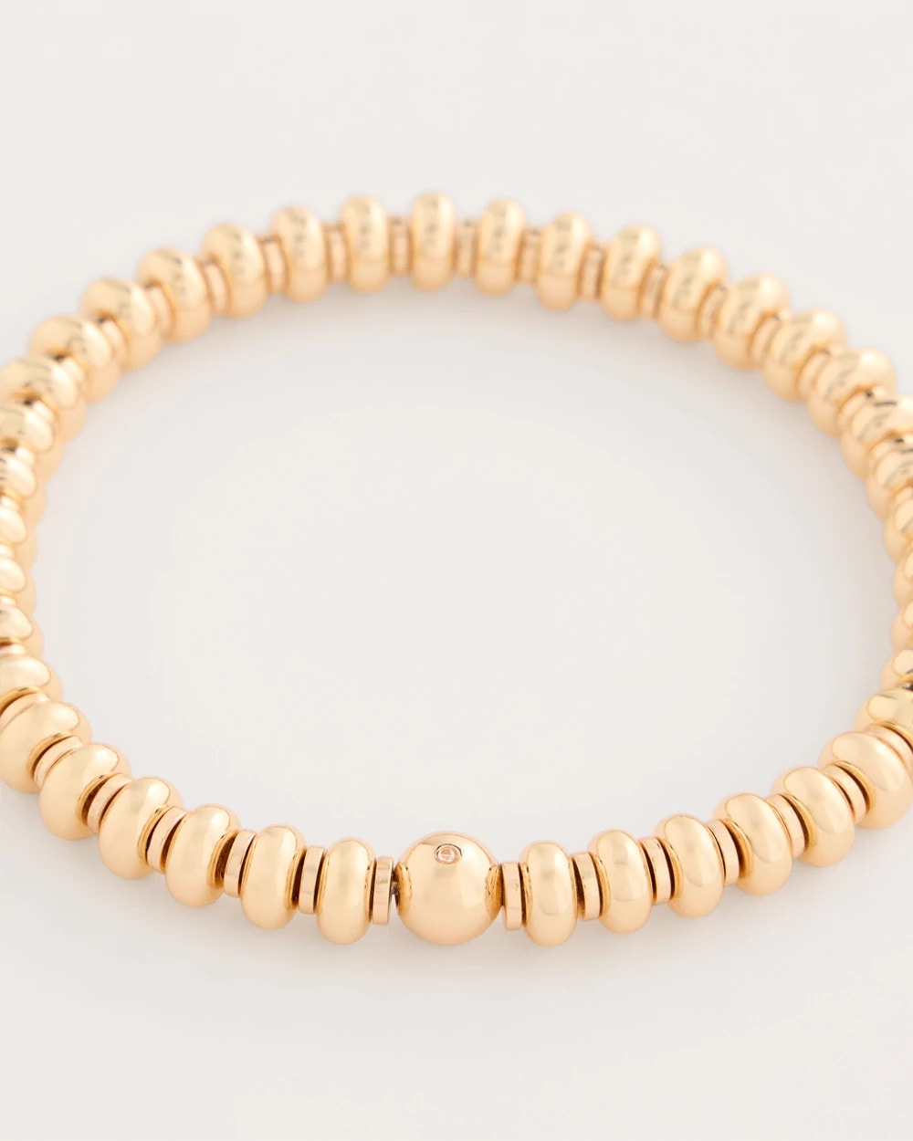 Chico's Online Gold Goldtone Rounded Stretch Bracelet