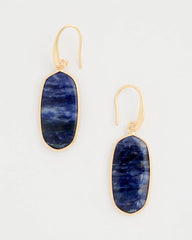 Chico's On Sale Navy Genuine Lapis Lazuli Stone Drop Earrings