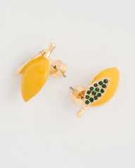 Chico's For Sale Yellow Luxurious Lemon Stud Earrings