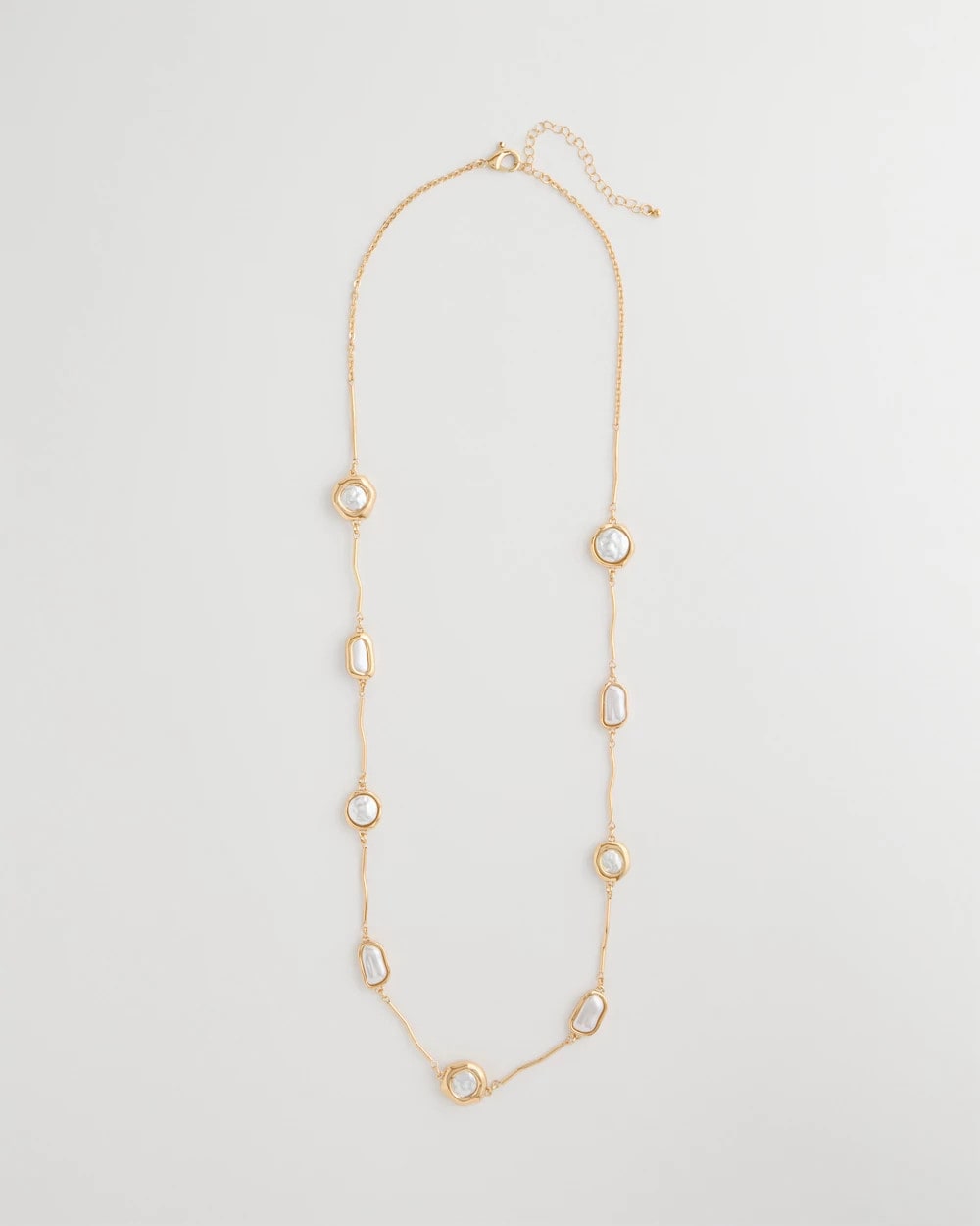 Chico's Outlet Pearl Siren Faux Pearl Long Necklace