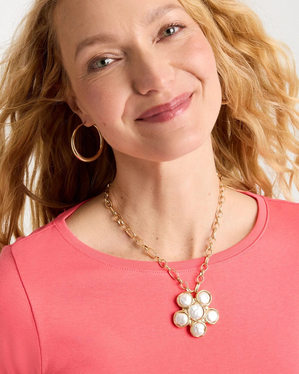 Chico's For Sale Pearl Siren Faux Pearl Pendant Necklace