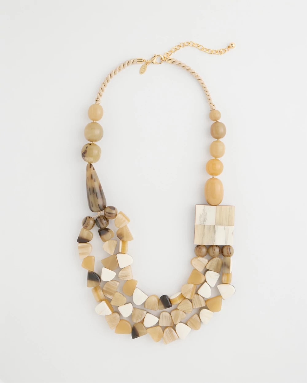 Chico's Outlet Neutral Chico's Originals Faux Horn Geo Necklace