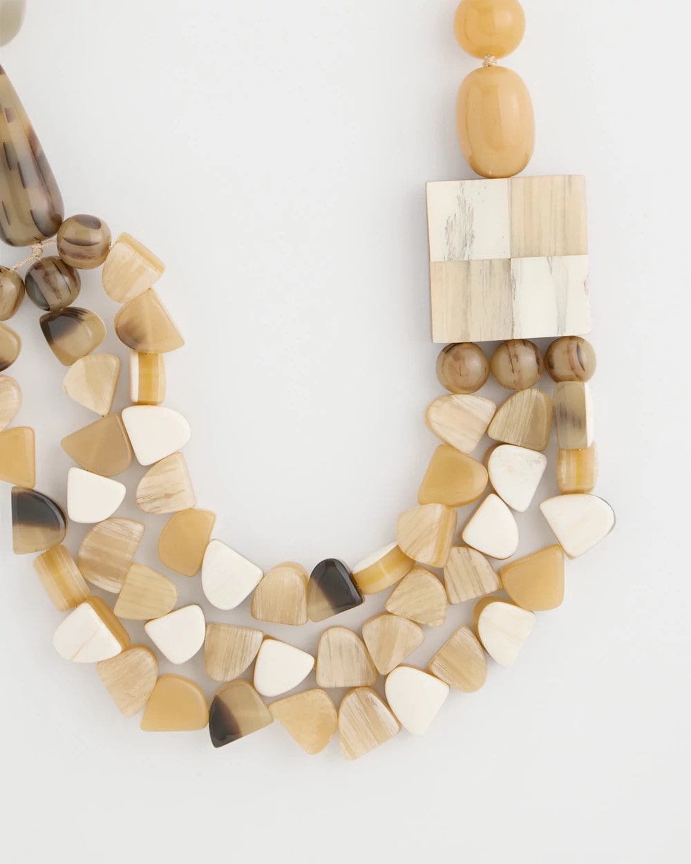 Chico's Outlet Neutral Chico's Originals Faux Horn Geo Necklace