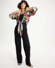 Chico's For Sale Black Georgette Tie-Front Kimono
