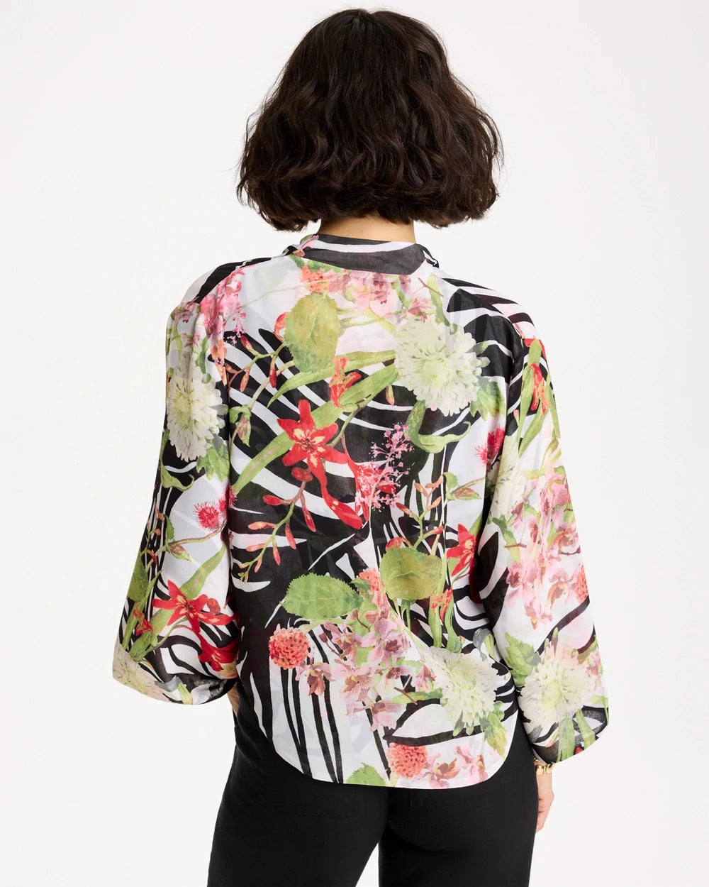 Chico's For Sale Black Georgette Tie-Front Kimono