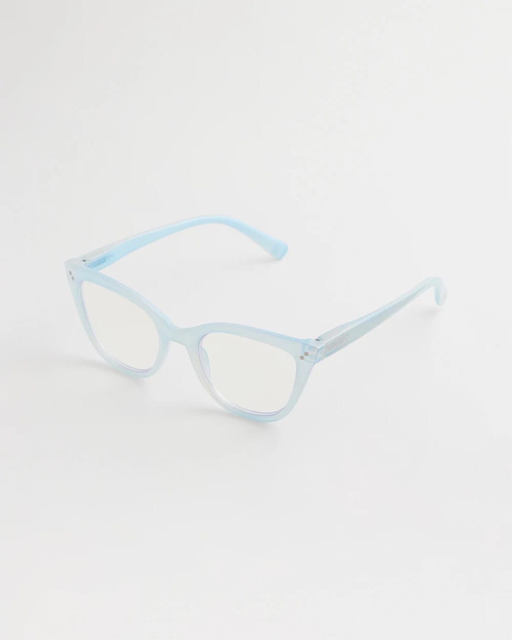 Chico's Online Light Blue Pearlescent Cat Eye Readers