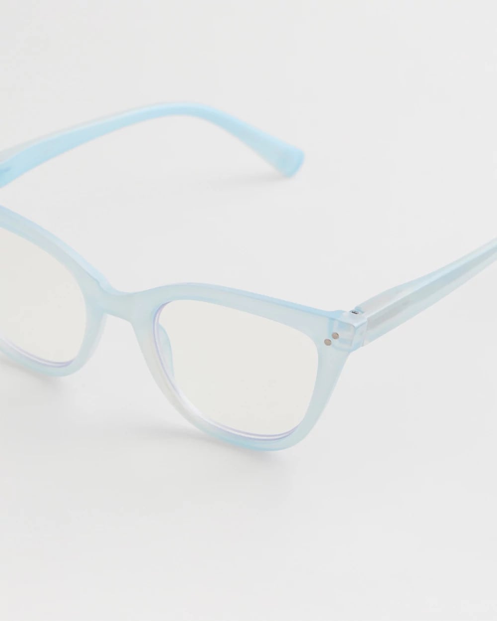 Chico's Online Light Blue Pearlescent Cat Eye Readers