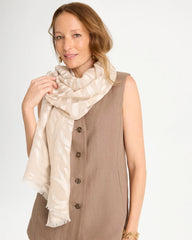 Chico's For Sale Neutral Neutral Zebra Jacquard Oblong Scarf