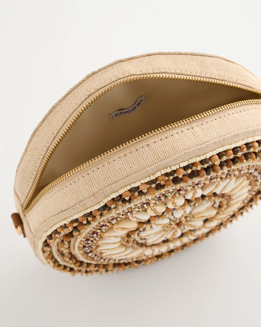 Chico's Outlet Neutral Seashell-Inspired Crossbody Bag