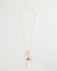 Chico's On Sale Orchid Medallion Pendant Pearl Necklace
