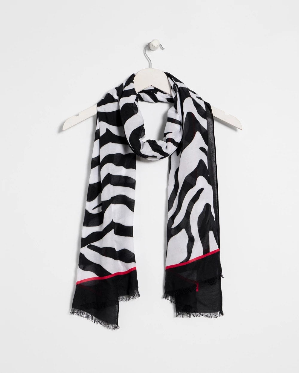 Chico's On Sale Black Animal Print Oblong Scarf