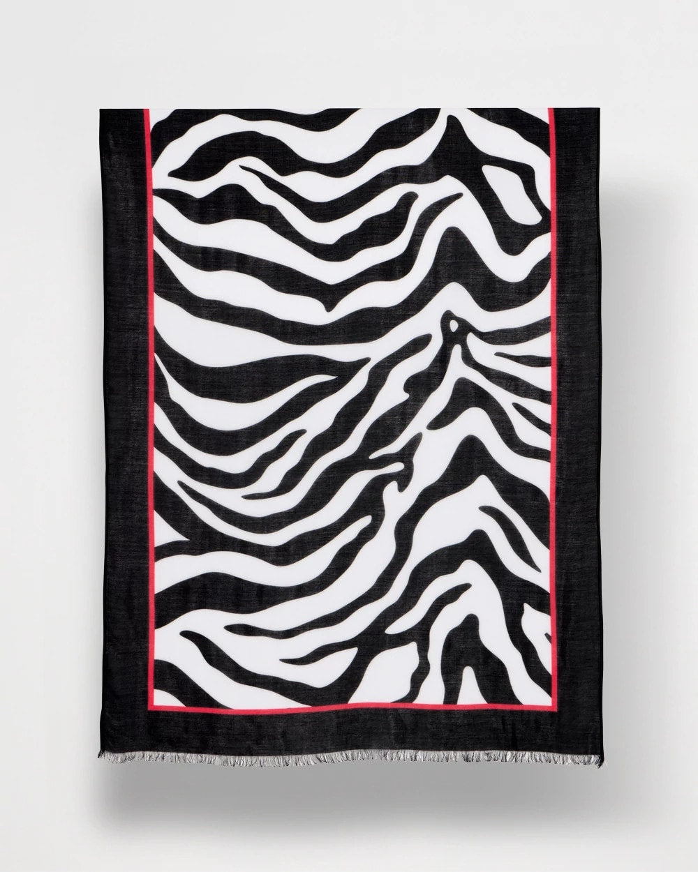 Chico's On Sale Black Animal Print Oblong Scarf