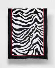 Chico's On Sale Black Animal Print Oblong Scarf