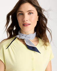 Chico's Discount Golden Haze Striped Skinny Scarf
