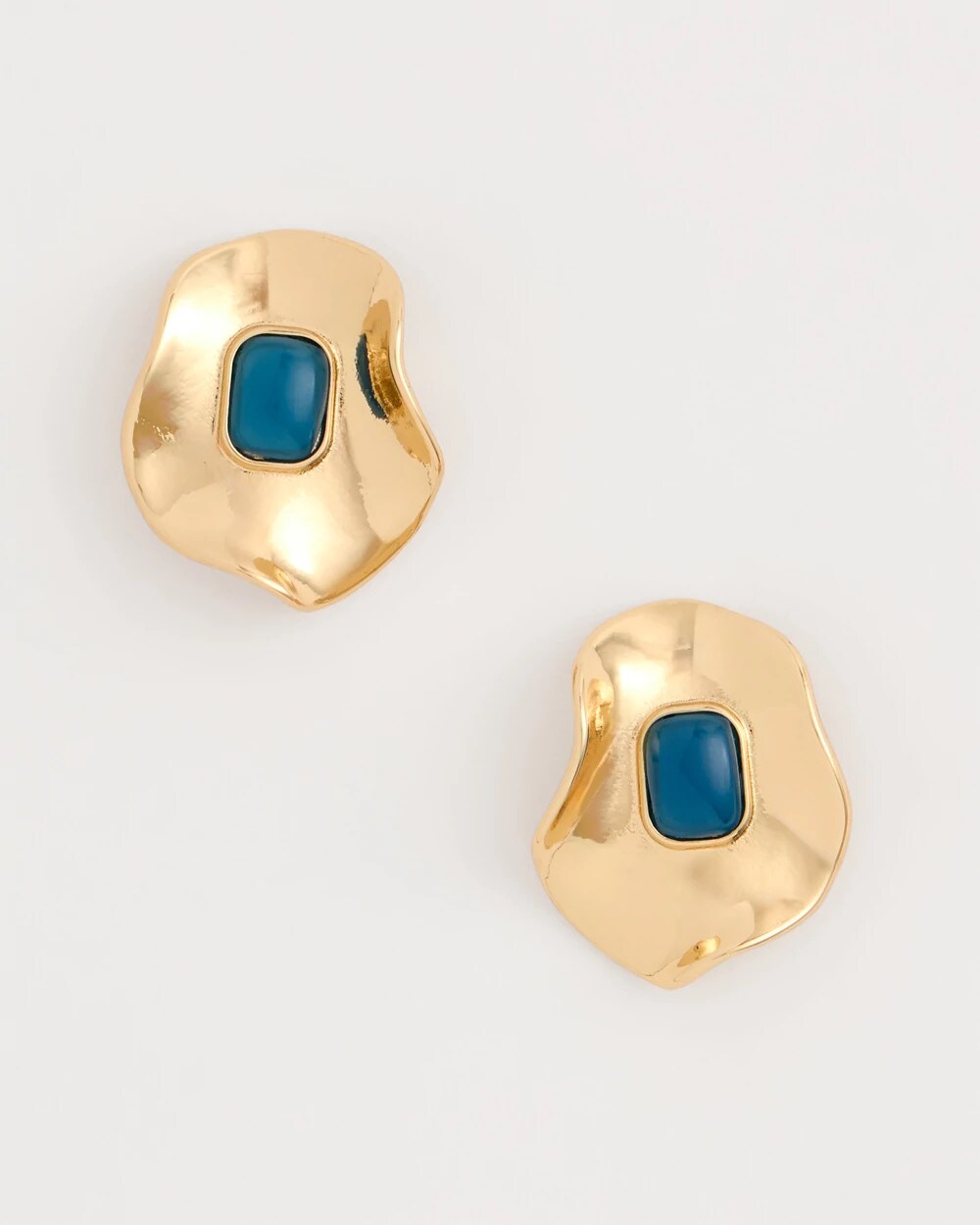 Chico's For Sale Blue Blue Resin Cab Oversized Stud Earrings