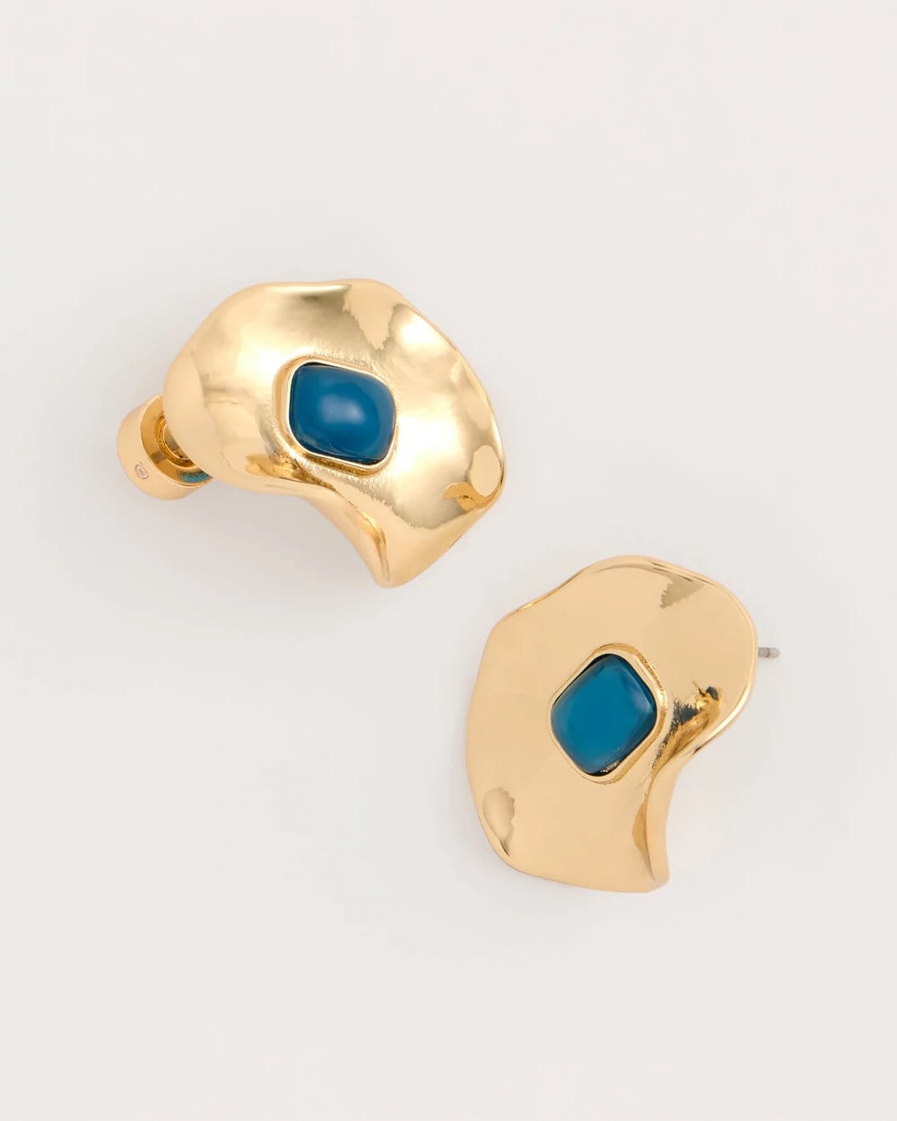 Chico's For Sale Blue Blue Resin Cab Oversized Stud Earrings