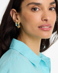 Chico's For Sale Blue Blue Resin Cab Oversized Stud Earrings
