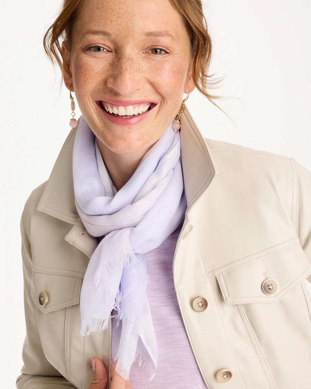 Chico's Sale Lavender Cashmere Blend Oblong Scarf