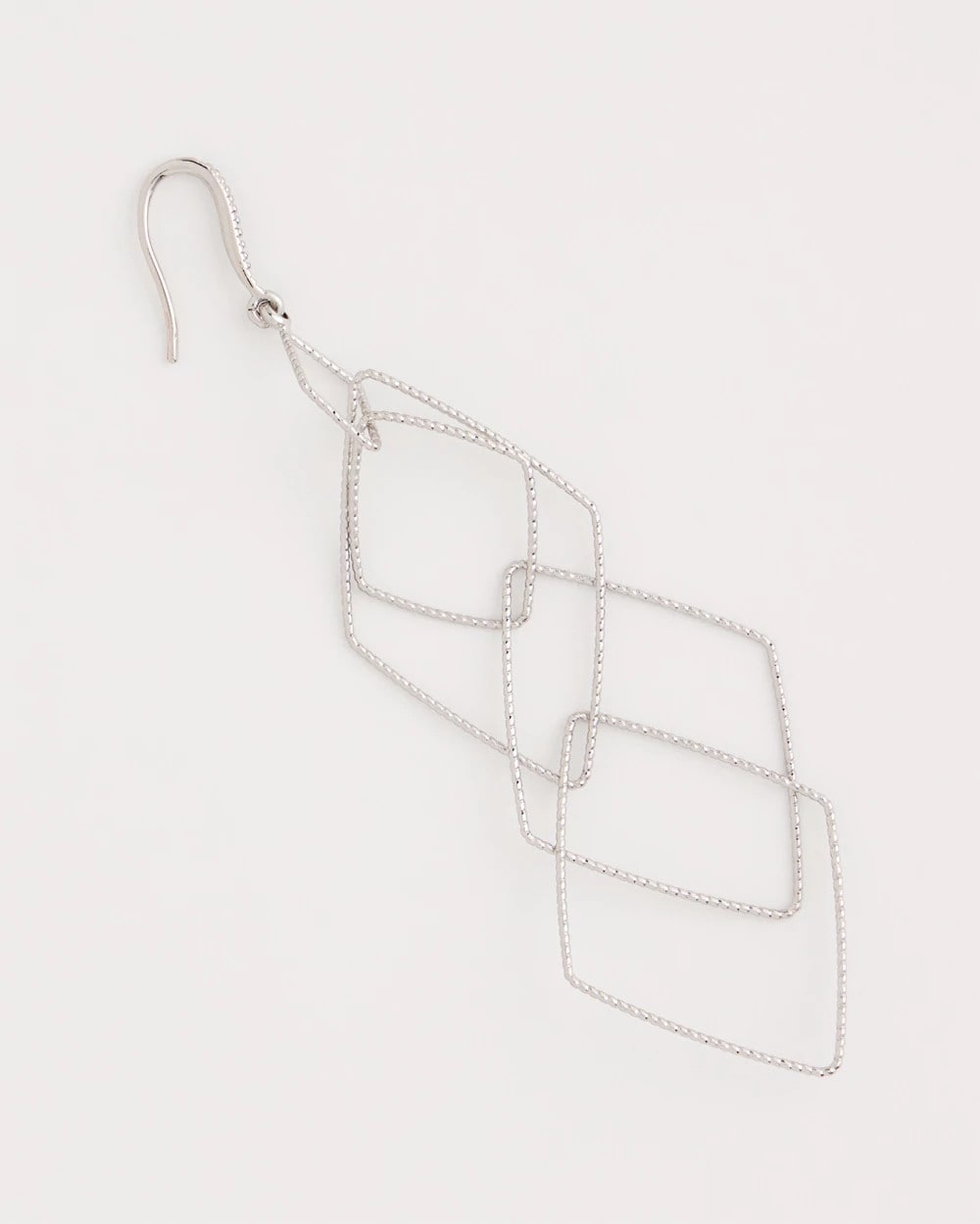 Chico's Discount Silver Geo Linear Drop Earrings