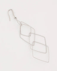 Chico's Discount Silver Geo Linear Drop Earrings
