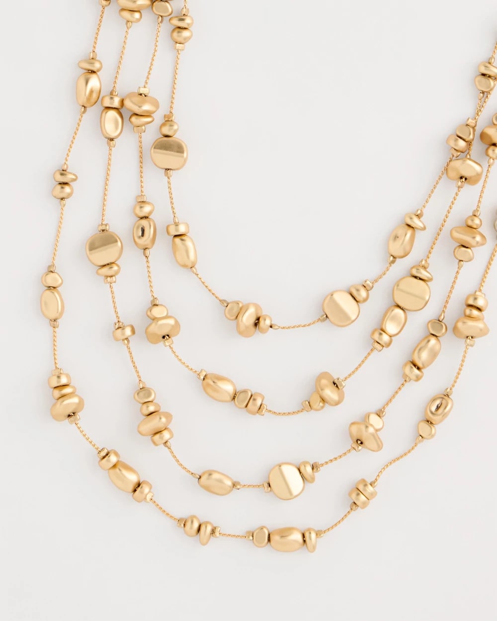 Chico's Sale Gold Golden Nugget Illusion Necklace