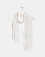 Chico's For Sale White Textured Palms Oblong Scarf
