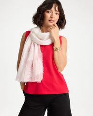 Chico's For Sale White Textured Palms Oblong Scarf