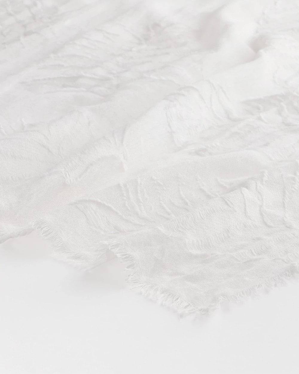 Chico's For Sale White Textured Palms Oblong Scarf