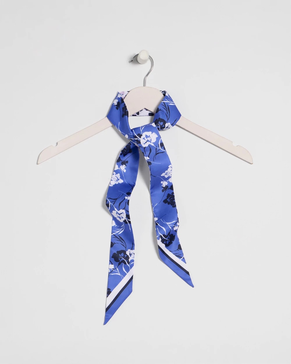 Chico's Online Amparo Blue Dutch Floral Polka-Dot Skinny Scarf