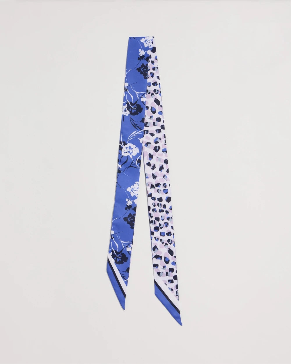 Chico's Online Amparo Blue Dutch Floral Polka-Dot Skinny Scarf
