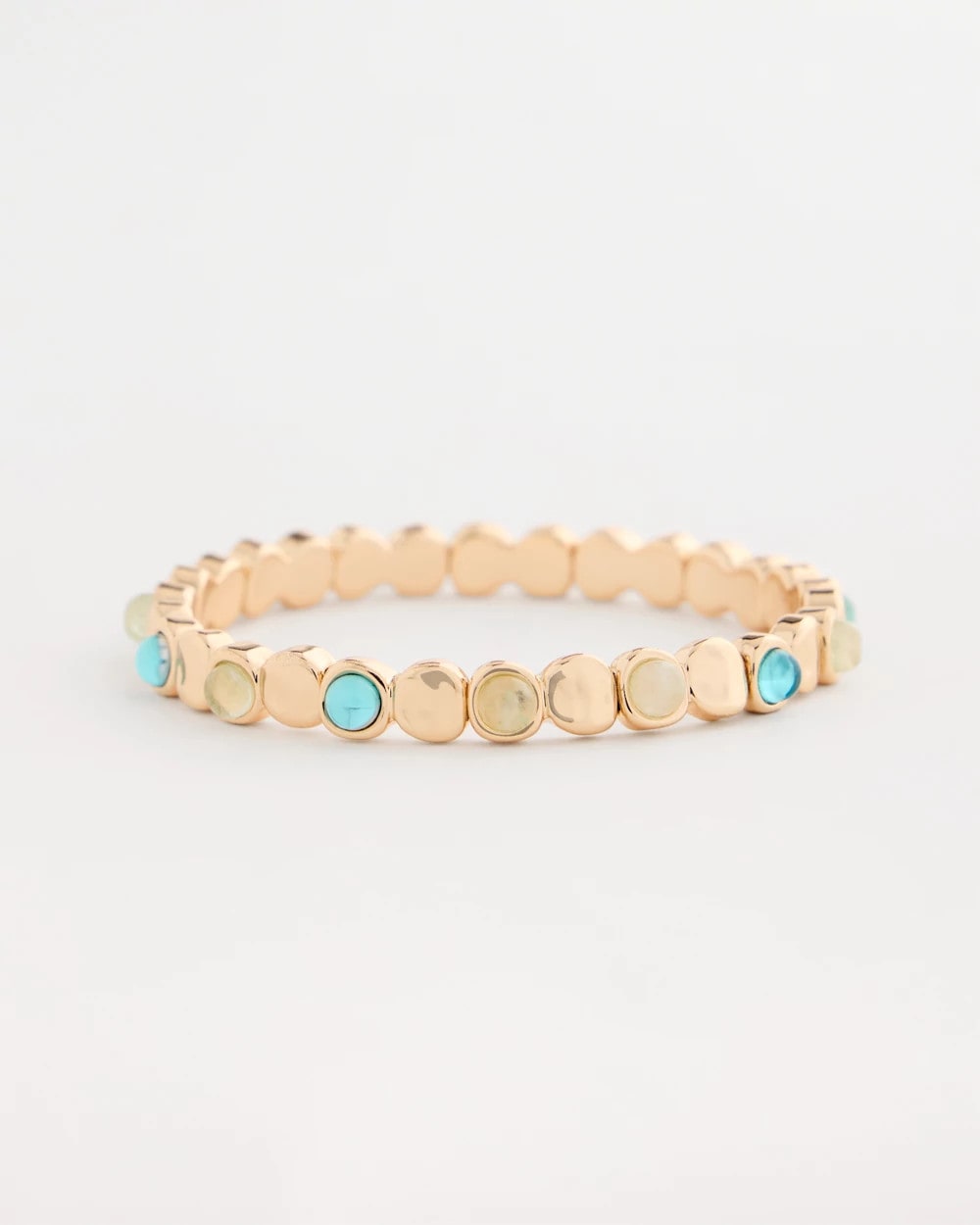 Chico's Discount Light Blue Quartz Stone Small Stretch Bracelet