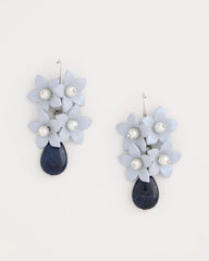Chico's On Sale Blue Lapis Lazuli Stone Flower Earrings