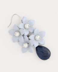 Chico's On Sale Blue Lapis Lazuli Stone Flower Earrings