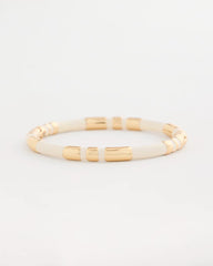 Chico's Discount White White Enamel Hinge Bangle