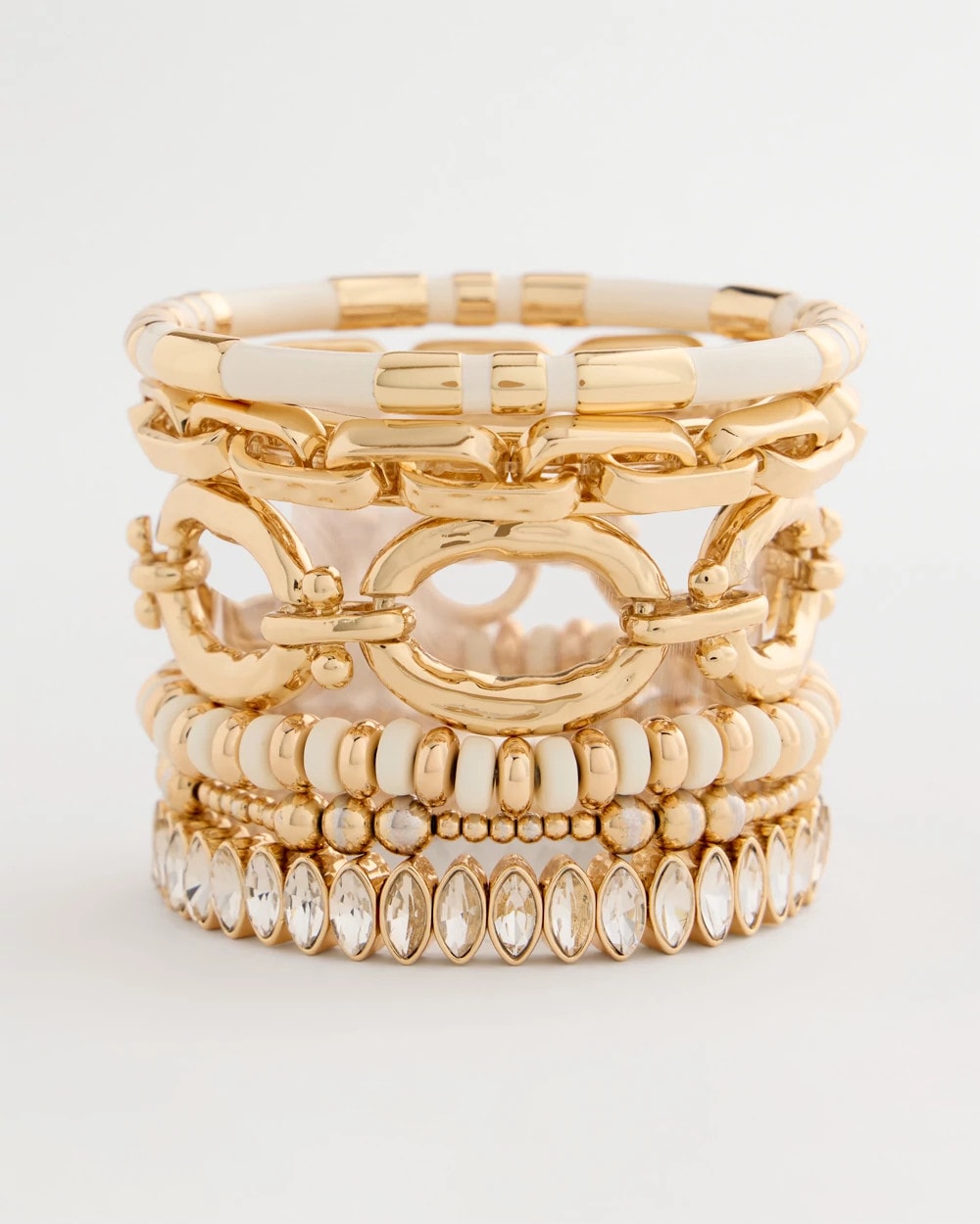 Chico's Discount White White Enamel Hinge Bangle