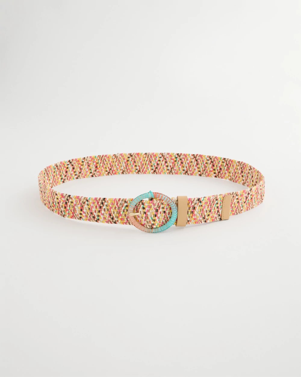 Chico's Online Multi Raffia Wrapped Multi-Color Stretch Belt