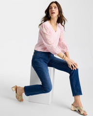 Chico's Online Sweet Blossom Floral Eyelet Sleeve Tee