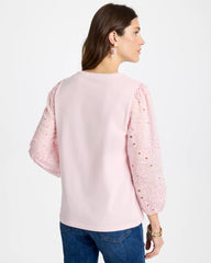 Chico's Online Sweet Blossom Floral Eyelet Sleeve Tee