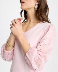 Chico's Online Sweet Blossom Floral Eyelet Sleeve Tee