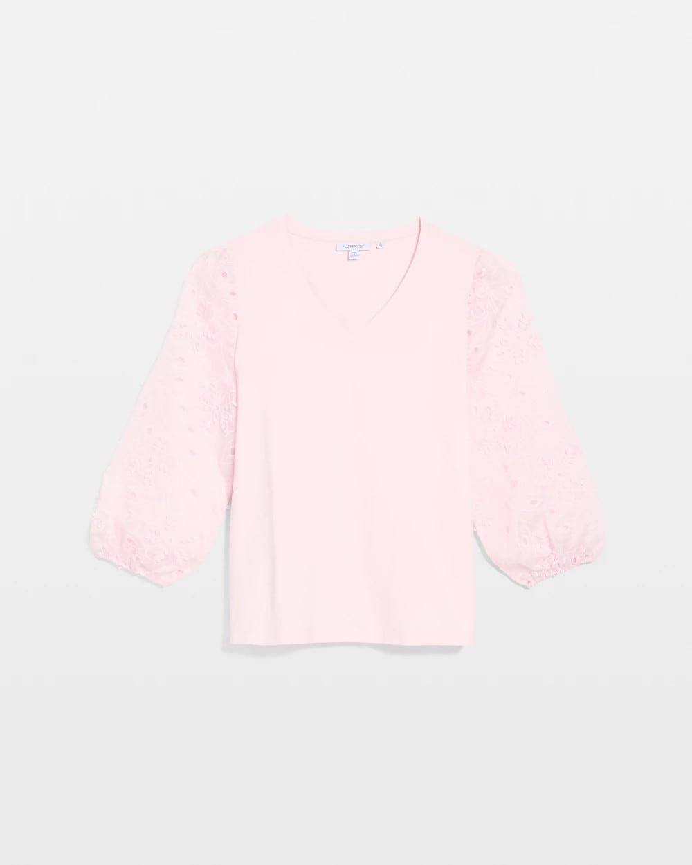 Chico's Online Sweet Blossom Floral Eyelet Sleeve Tee