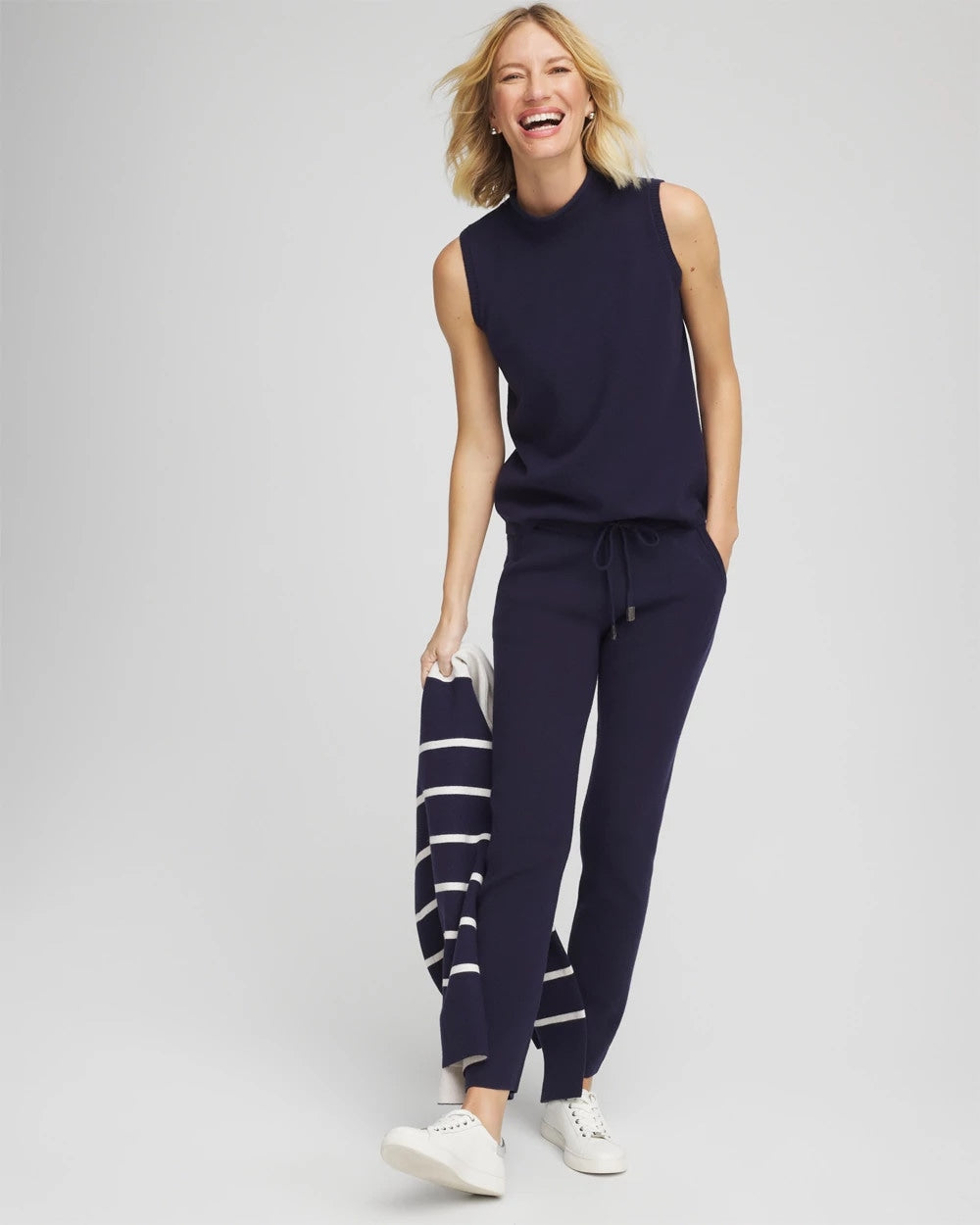 Chico's Sale Passport Blue Zenergy® Luxe Sleeveless Mockneck