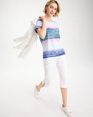 Chico's Online Pale Sweet Pea Zenergy® Ombre Drop Shoulder Tee