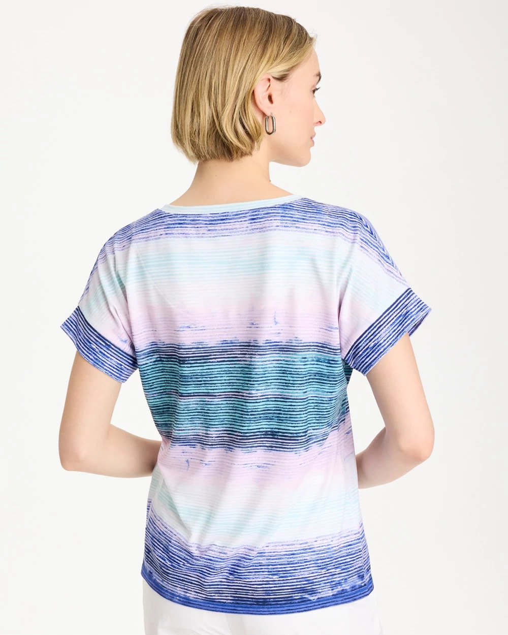 Chico's Online Pale Sweet Pea Zenergy® Ombre Drop Shoulder Tee