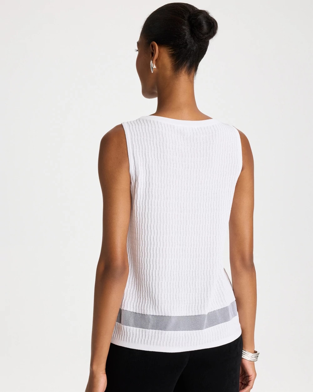 Chico's Outlet Travelers Winter Drift Travelers™ Sheer Stripe Tank