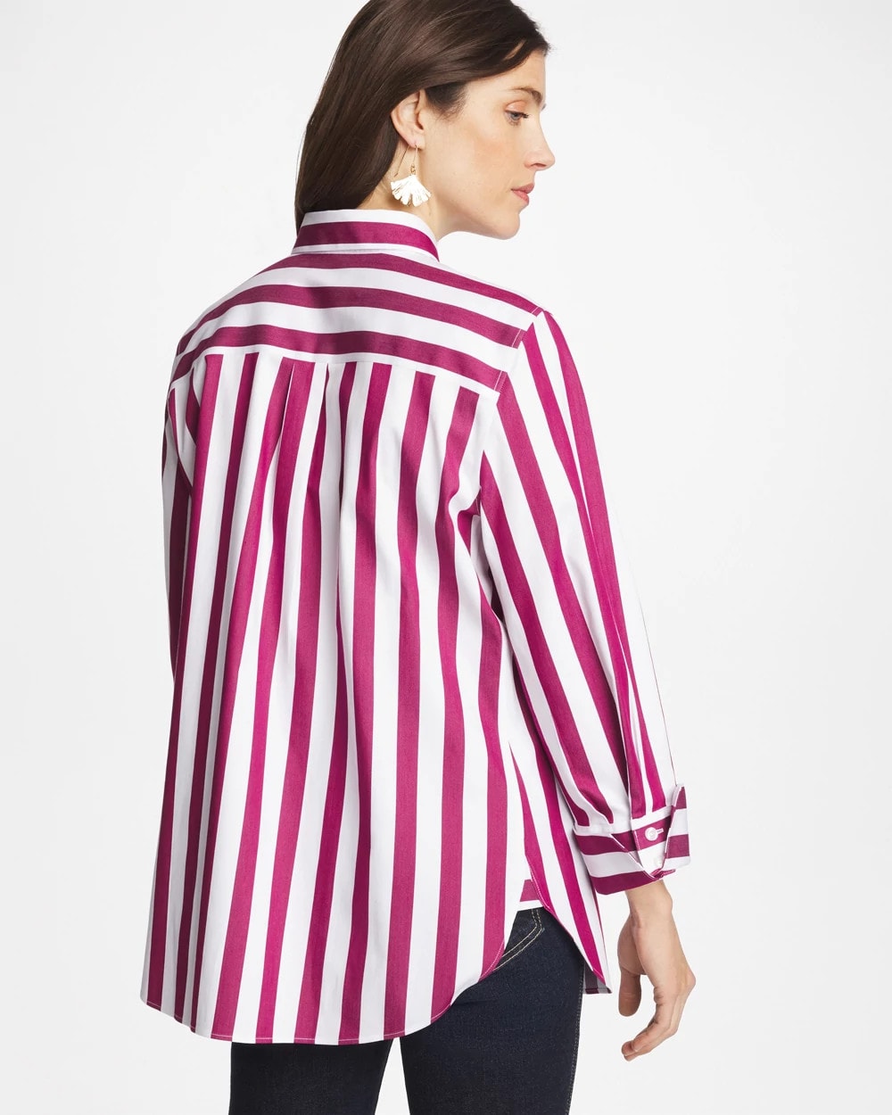 Chico's Online Gladiolus No Iron™ Stretch Striped Shirt